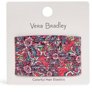 Vera Bradly Stretch Hair Elastics, Sunburst Floral, Pink